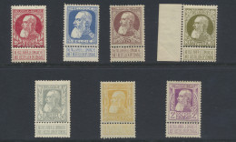 * N° 74/80 Volledige Reeks, 50c. Enkele Roesttandjes Bovenaan, 2fr. Zéér Zware Scharnier, Ntz (OBP €510) - 1905 Barbas Largas