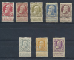 **/* N° 74/80 Volledige Reeks, 0,20fr. En 0,25fr. Zijn Postfris, 0,50fr. Korte Tand Bovenaan, 2fr. Zéér Lichte Scharnier - 1905 Thick Beard