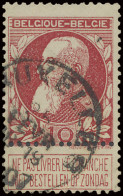 N° 74 Bruxelles 25/02/1907 Met Stempel Zonder Dienstnaam Of Nummer, Zeldzaam Op Grove Baard, Klein Hoekplooitje, Ntz (CO - 1905 Thick Beard