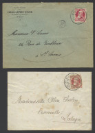 N° 74 10c. Karmijn Op Brief (+/-30 Stuks), Zm/m/ntz - 1905 Breiter Bart