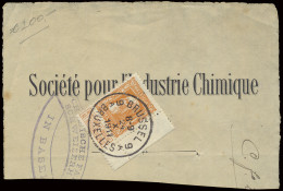 N° 79 1fr. Oranjegeel, Op Fragment Met Afstempeling Brussel 9A T4RB, Zm (COBA) - 1905 Thick Beard