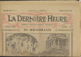 1912 N° 81 (2x) Zonder Vignet Op Krant La Dernière Heure 28/7/1912, Mooie Inhoud (herdenking Zeevaart) En Commentaar Op  - 1893-1907 Armoiries