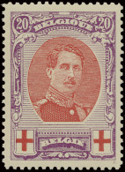 ** N° 134A 20c. Violet, T12, Zm (OBP €275) - 1914-1915 Croix-Rouge