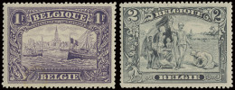 ** N° 145/46 + A 1fr. En 2fr., Beide 1fr. Met Zeer Mooie Centrage, Zm (OBP €530) - 1915-1920 Albert I