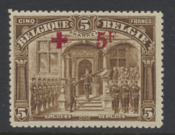 * N° 162 5fr. + 5fr. Bruin, Zm (OBP €285) - 1918 Rotes Kreuz