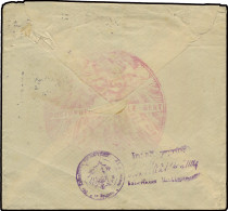 1916/1917, 6 Brieven Via Etappen Inspektion Via Gent Met Op Achterzijde De Grote Gekleurde Stempels Van De Postprüfungst - Army: German