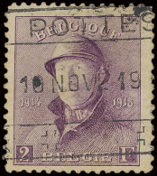 N° 176 2fr. Paars Met Spoorwegafstempeling Pottes, Klein Spoor Van Verdunning, Zm/ntz (OBP €550) - 1919-1920 Albert Met Helm