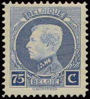 ** N° 213B 75c. Ultramarijn, Tanding 12,5, Zm (OBP €150) - 1921-1925 Small Montenez