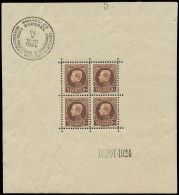 ** BL 1 4 X 5fr. Met Gomverdikkingen En Bovenste Rand Zoals Gebruikelijk Zonder Gom, Zm/m (OBP €720) - 1921-1925 Petit Montenez