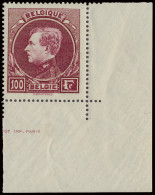 ** N° 292 100fr. Karmijn In Hoekbladboord Met Randinscriptie, Zm (OBP €155) - 1929-1941 Groot Montenez