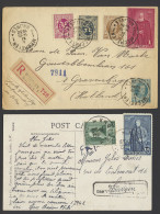 1930/1938 N° 302/4, Samenstelling 13 Brieven, W.o. Aangetekend, LP, Express, Buitenlandse Bestemmingen, W.o. USA, Belgis - Other & Unclassified