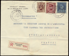 N° 288A, 317 En 320, Een Aangetekende Zending Op Een Consulaat Brief (Consulat Général De La République D'Haïti), Verstu - 1931-1934 Quepis