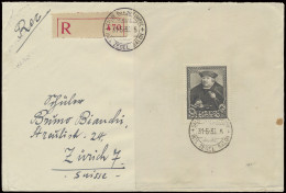1935 BL 4 Op Aangetekende Brief 31/5/'35 Naar Zürich (bruine Vlek Rechts), Zm/m (OBP €250) - Otros & Sin Clasificación
