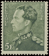 ** N° 433b 5fr. Geelgroen, Met Certificaat Michaux (2009), Zm (OBP €750) - 1936-1951 Poortman