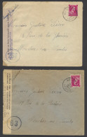 1951, 6 Documenten Met Verschillende Stempels En Censuur (stempel Feldpost _ Passed By Censor V90, Enz.) Ook Een Brief M - WW II (Covers & Documents)