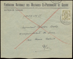 1946 N° 724T 5fr. Met -10% Opdruk En N° 749, Express Brief Vanuit Tamines, Dd. 9.XII.1947 Naar Namur, Tarief Geldig Na D - Autres & Non Classés