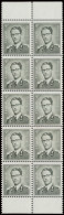 ** N° 1073 9fr. Groengrijs In Veldeel Van 10, Prachtig, Zm (OBP €1.050) - 1953-1972 Brillen