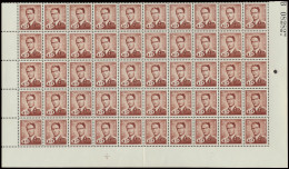 ** S 60 2,50fr. Roodbruin In Veldeel Van 50 Met Randinscriptie, Zm (OBP €1.600) - 1953-1972 Glasses