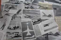 Lot De 340g D'anciennes Coupures De Presse De L'aéronef Américain Général Electric Grumman F-111 - Aviazione