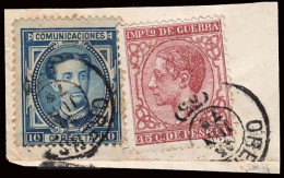 Orense - Edi O 175+188 - Fragmento Mat Fech. Tp. II "Orense" - Used Stamps