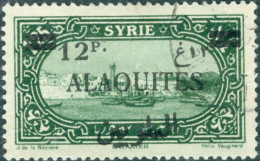 ALAOUITES – MANDATO FRANCESE, PAESAGGI, LANDSCAPES, SOPRASTAMPATO, 1925,  USATI Scott:FR-ALA 41, Yt:FR-ALA 39 - Used Stamps