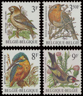 ** N° 2189, 2190, 2223, 2240, 3fr. Appelvink, 9fr. Putter, 3,50fr. Roodborstje, 8fr. Ijsvogel, Alle Met Lichtgrijze Onge - 1985-.. Vögel (Buzin)