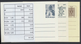 1982/2014 Voorraad In Omslagen In Box, Zm (Frankeerwaarde: €917,85) - Tarjetas 1951-..