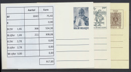 1982/2014 Voorraad In Omslagen In Box, Zm (Frankeerwaarde: €917,85) - Postkarten 1951-..