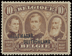 ** OC 54A 10fr. Rosbruin, Type II (2° Oplage), Zm (OBP €330) - OC38/54 Occupation Belge En Allemagne