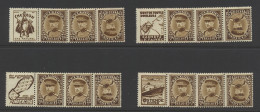 ** PU C 67/72 0,75fr. Bruin, De 4 Zegels (set) In Combinatie A, Zeer Mooie Kwaliteit, Zm (OBP €440) - Other & Unclassified