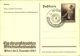 1940, Ganzsache "Tag Des Grossdeutschen Briefmarkenhandels Mit SSt Von WIEN - Autres & Non Classés