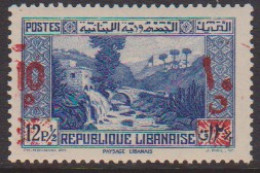 Grand Liban 186a** Variété Surcharge Rouge - Altri & Non Classificati