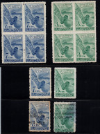 1950 Soccer Football World Cup In Brazil Uruguay MNH Block Of 4 + Perf Varieties - 1950 – Brésil