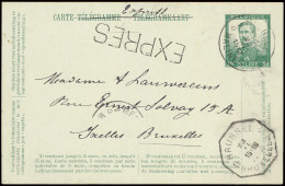 Telegramkaart 17, 1912 (15 Mei) Type Pellens (140 X 90 Mm), 30 Cent Groen Op Lichtgroen, Met Expres Stempel En Manuscrip - Telegraph [TG]