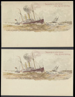 1899 Pakketbootkaarten Ten Oostende - Dover, 5c. Grijsgroen, Volledige Set Van 18 (niet Verstuurd), Zm - Other & Unclassified