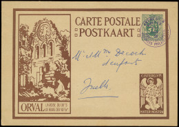 1928 EP Type Orval (Rose Du XXIIèmes S.) 35c. Groen Afgestempeld Met ANVERS-JOURNEES PHILATELIQUES 3-4 Nov 28 Naar Ixell - Other & Unclassified