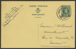 1929 Postkaart N° 83 35c. Groen, Met Afstempel Convoyeur-Train 1208 Tweetalig, Dd. 22/2/1929, Cataloog Oblitérations Bel - Otros & Sin Clasificación