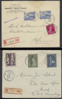 1928/1939 Aangetekende Zendingen, 4 Exemplaren Van Gent 2 (tweemaal), Diest, Fosse, Alle Naar Buitenland (Frankrijk, Zwi - Other & Unclassified