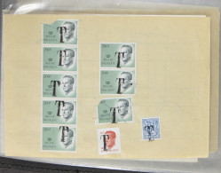 Type Velghe, Hoge Waarden Op 21 Borderellen Van Afgifte Met Strafportstempel T, Zm/m - Otros & Sin Clasificación