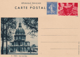 France - Entiers Postaux - Les Invalides - TB - Standard Postcards & Stamped On Demand (before 1995)