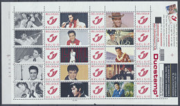 ** N° 3182 Rode Posthoorn In Duostamp Met K3 En Elvis Presley (195x) In 13 Vellen Van 15, Zm (Frankeerwaarde: €284,70) - Collections