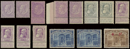 * 1869/1918 Voorraad In Insteekboek W.o. Veel Betere Waarden In Gemengde Kwaliteit O.a. Fijne Baard, Brede Baard, 5 Fran - Collections