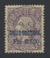 Type CP 1 5Fr. Lilac Forgery With False Overprint COLIS POSTAUX FR. 3.50 In Blue And False Cancellation Of LEOPOLDVILLE  - 1884-1894