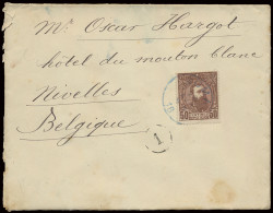 1894, Cover Franked With OBP N°9 50c. Red-brown Off Center To The Upper Left Corner, Sent From Boma April 28, 1894 To Ni - 1884-1894