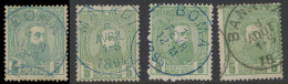 N° 6 5c. Yellow Green (3x) And 6a 5c. Green, With Nice Cancellations Matadi - Boma And Banana, Vf/f - 1884-1894