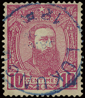 N° 7 '10c Pink' With Lukungu Cancellation In Blue, 1 Short Perf Still Scarce, F - 1884-1894