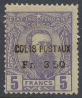 * Type CP2 5Fr. Violet Genuine With FORGERY Overprint COLIS POSTAUX FR. 3.50 In Black, With Report Of Expertise, Vf - 1884-1894