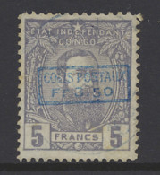 Type CP4 5Fr. Violet Lenoir FORGERY With False Boxed Overprint COLIS POSTAUX FR 3.50 In Blue And With False Cancellation - 1884-1894