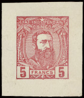 Type 11 5Fr. Red FORGERY Color Die Proof, Unperforated And Hinged, Vf - 1884-1894