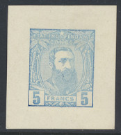 Type 11 5Fr. Sky Blue FORGERY Color Die Proof, Unperforated And Hinged, Vf - 1884-1894